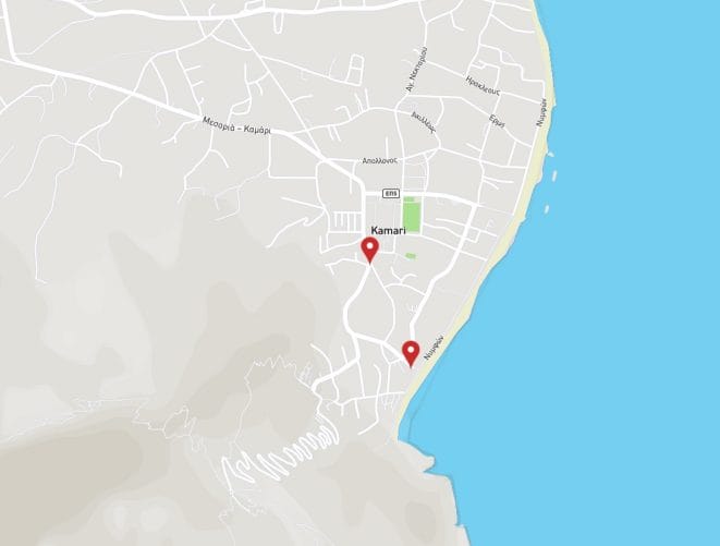 Locatie Scooter huren in Santorini